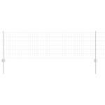 vidaXL Îngrădire cu stâlpi Argintiu 0.6 x 10 m Oțel