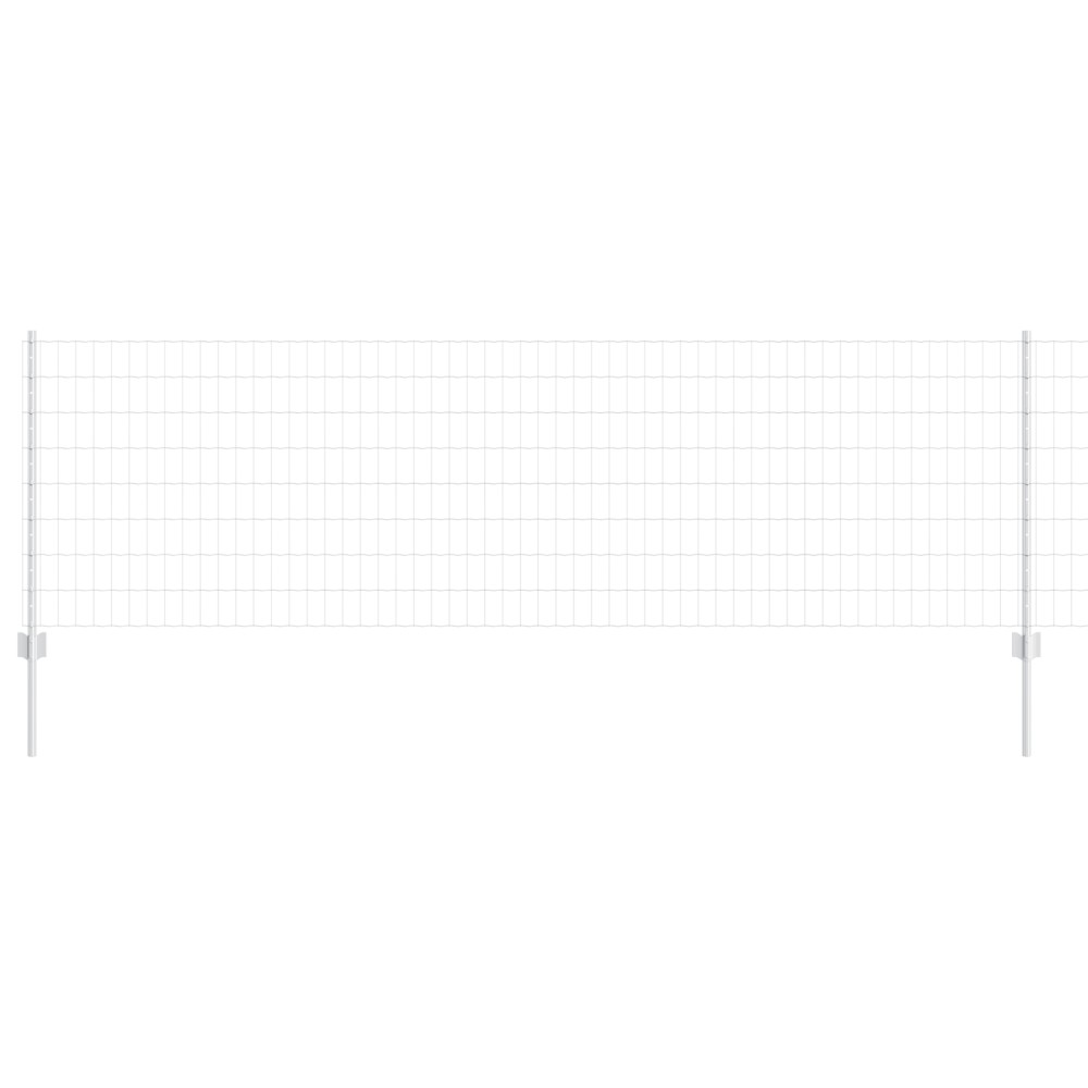 vidaXL Îngrădire cu stâlpi Argintiu 0.8 x 10 m Oțel
