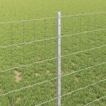 vidaXL Îngrădire cu stâlpi Argintiu 1 x 10 m Oțel