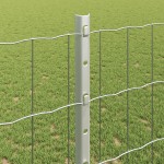vidaXL Îngrădire cu stâlpi Argintiu 1.2 x 10 m Oțel