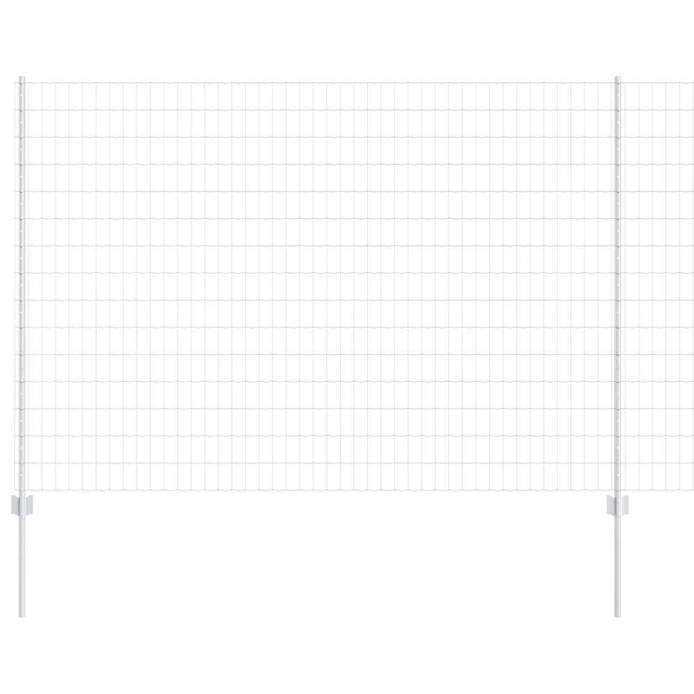 vidaXL Îngrădire cu stâlpi Argintiu 1.5 x 10 m Oțel
