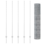 vidaXL Îngrădire cu stâlpi Argintiu 1.5 x 10 m Oțel