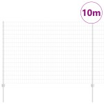 vidaXL Îngrădire cu stâlpi Argintiu 1.6 x 10 m Oțel