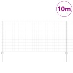 vidaXL Îngrădire cu stâlpi Argintiu 1 x 10 m Oțel