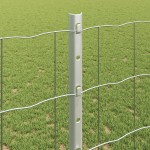 vidaXL Îngrădire cu stâlpi Argintiu 1.2 x 10 m Oțel