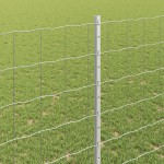 vidaXL Îngrădire cu stâlpi Argintiu 1.4 x 10 m Oțel vidaXL Îngrădire cu stâlpi Argintiu 1.4 x 10 m Oțel