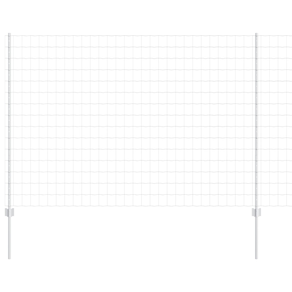 vidaXL Îngrădire cu stâlpi Argintiu 1.5 x 10 m Oțel