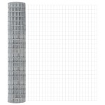 vidaXL Îngrădire cu stâlpi Argintiu 1.6 x 10 m Oțel