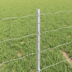 vidaXL Îngrădire cu stâlpi Argintiu 0.4 x 10 m Oțel vidaXL Îngrădire cu stâlpi Argintiu 0.4 x 10 m Oțel
