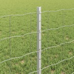 vidaXL Îngrădire cu stâlpi Argintiu 0.6 x 10 m Oțel
