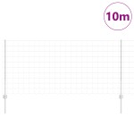 vidaXL Îngrădire cu stâlpi Argintiu 1 x 10 m Oțel