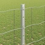 vidaXL Îngrădire cu stâlpi Argintiu 1.2 x 10 m Oțel
