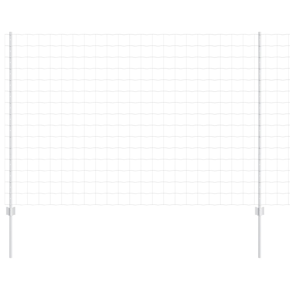 vidaXL Îngrădire cu stâlpi Argintiu 1.5 x 10 m Oțel