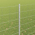vidaXL Îngrădire cu stâlpi Argintiu 1.5 x 10 m Oțel