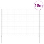 vidaXL Îngrădire cu stâlpi Argintiu 1.6 x 10 m Oțel