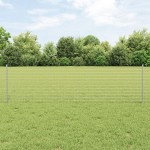 vidaXL Îngrădire cu stâlpi Argintiu 0.6 x 25 m Oțel