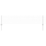 vidaXL Gard Euro cu 11 Stâlpi Argintii 0,4x25 m Oțel vidaXL Gard Euro cu 11 Stâlpi Argintii 0,4x25 m Oțel