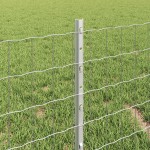 vidaXL Gard Euro cu 11 Stâlpi Argintii 0,4x25 m Oțel vidaXL Gard Euro cu 11 Stâlpi Argintii 0,4x25 m Oțel