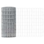 vidaXL Gard Euro cu 11 Stâlpi Argintii 0,4x25 m Oțel vidaXL Gard Euro cu 11 Stâlpi Argintii 0,4x25 m Oțel