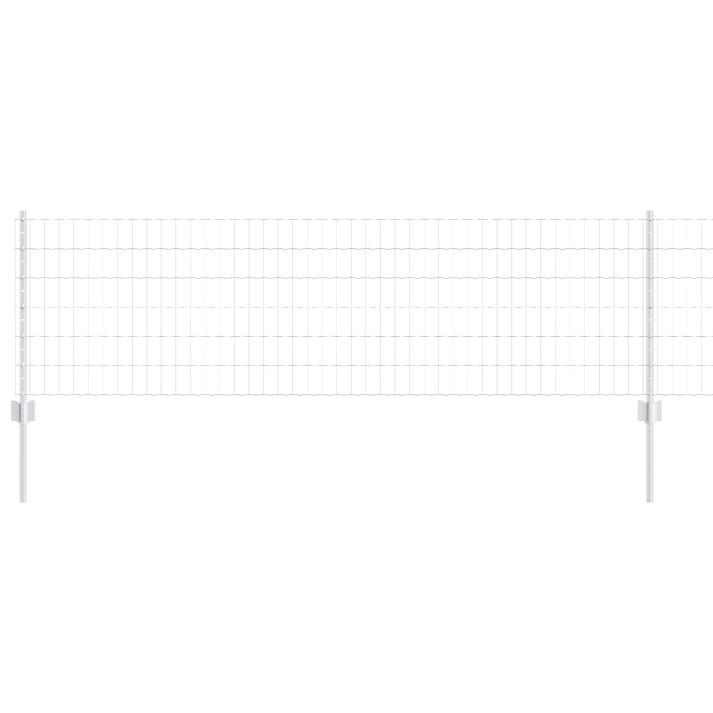 vidaXL Îngrădire cu stâlpi Argintiu 0.6 x 25 m Oțel
