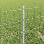 vidaXL Îngrădire cu stâlpi Argintiu 0.4 x 25 m Oțel