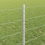 vidaXL Îngrădire cu stâlpi Argintiu 0.8 x 25 m Oțel vidaXL Îngrădire cu stâlpi Argintiu 0.8 x 25 m Oțel