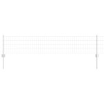 vidaXL Îngrădire cu stâlpi Argintiu 0.4 x 50 m Oțel