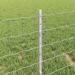 vidaXL Gard Euro cu 5 Stâlpi Argintii 0,4x10 m Oțel vidaXL Gard Euro cu 5 Stâlpi Argintii 0,4x10 m Oțel