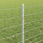 vidaXL Îngrădire cu stâlpi Argintiu 0.6 x 10 m Oțel vidaXL Îngrădire cu stâlpi Argintiu 0.6 x 10 m Oțel
