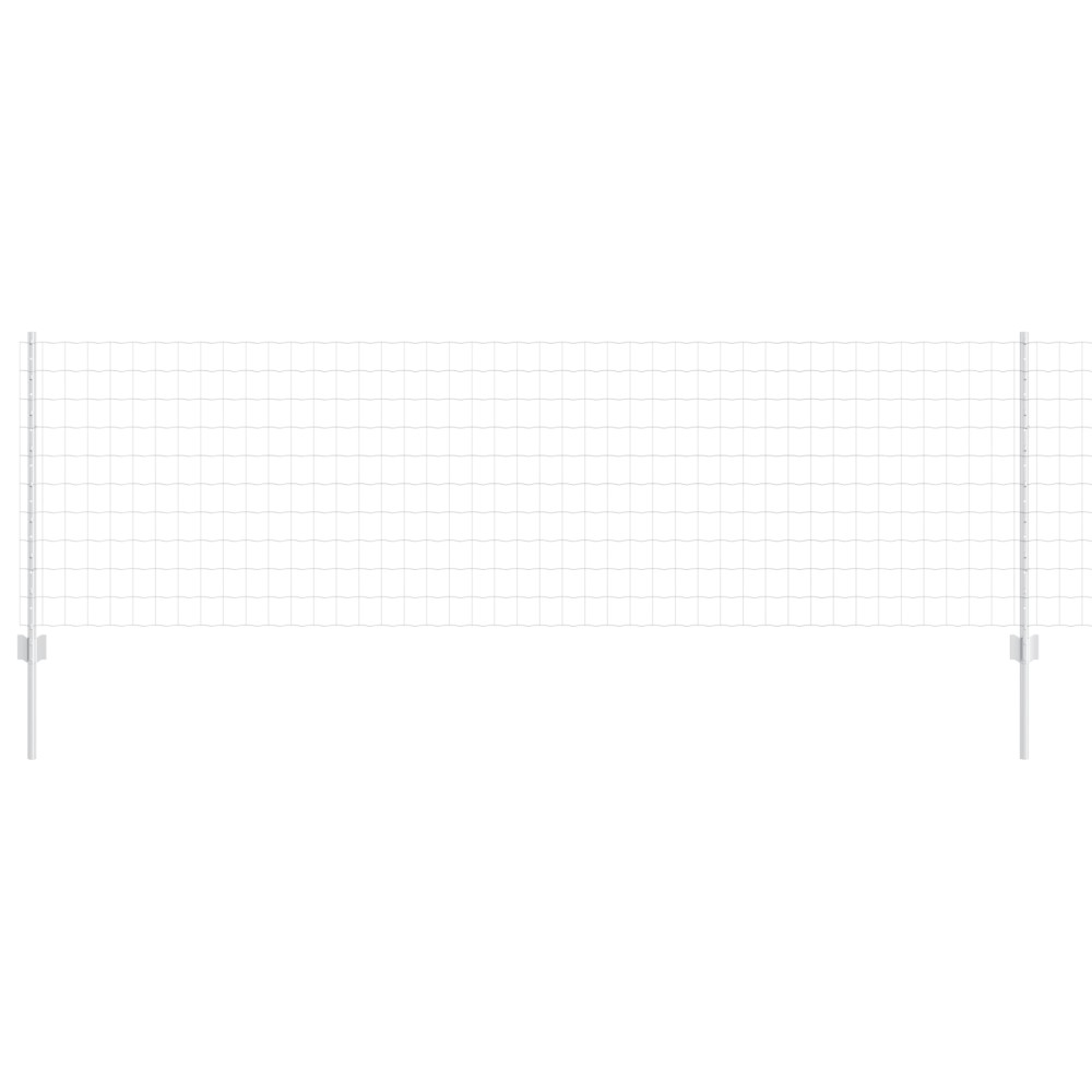vidaXL Îngrădire cu stâlpi Argintiu 0.8 x 10 m Oțel