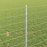 vidaXL Îngrădire cu stâlpi Argintiu 1 x 10 m Oțel