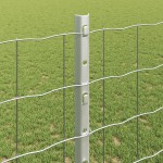 vidaXL Îngrădire cu stâlpi Argintiu 1.2 x 10 m Oțel