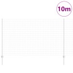 vidaXL Îngrădire cu stâlpi Argintiu 1.4 x 10 m Oțel vidaXL Îngrădire cu stâlpi Argintiu 1.4 x 10 m Oțel