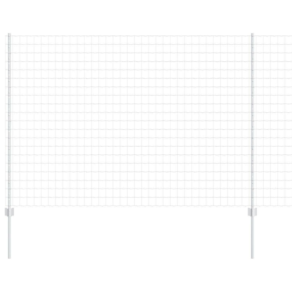 vidaXL Îngrădire cu stâlpi Argintiu 1.5 x 10 m Oțel