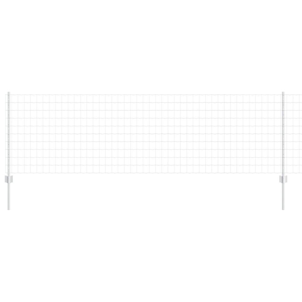 vidaXL Îngrădire cu stâlpi Argintiu 0.8 x 25 m Oțel