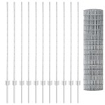 vidaXL Îngrădire cu stâlpi Argintiu 1.2 x 25 m Oțel vidaXL Îngrădire cu stâlpi Argintiu 1.2 x 25 m Oțel