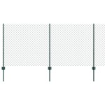 vidaXL Îngrădire cu stâlpi Verde 1 x 10 m Oțel