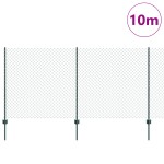 vidaXL Îngrădire cu stâlpi Verde 1.2 x 10 m Oțel vidaXL Îngrădire cu stâlpi Verde 1.2 x 10 m Oțel