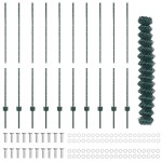 vidaXL Îngrădire cu stâlpi Verde 1.4 x 10 m Oțel