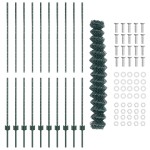 vidaXL Îngrădire cu stâlpi Verde 1.6 x 10 m Oțel vidaXL Îngrădire cu stâlpi Verde 1.6 x 10 m Oțel