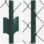 vidaXL Gard cu Stâlp Verde 1,2 x 10 m Oțel și PVC