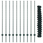 vidaXL Gard cu Stâlp Verde 1,4 x 10 m Oțel și PVC