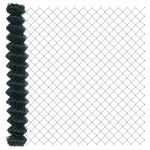 vidaXL Îngrădire cu stâlpi Verde 1.6 x 10 m Oțel
