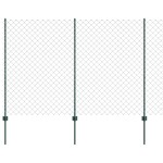 vidaXL Îngrădire cu stâlpi Verde 1.6 x 10 m Oțel