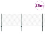 vidaXL Îngrădire cu stâlpi Verde 0.8 x 25 m Oțel vidaXL Îngrădire cu stâlpi Verde 0.8 x 25 m Oțel