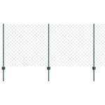 vidaXL Îngrădire cu stâlpi Verde 1 x 25 m Oțel vidaXL Îngrădire cu stâlpi Verde 1 x 25 m Oțel