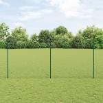 vidaXL Gard de Lant cu 22 de Stâlpi U Verde 1,4x25 m Oțel