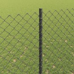 vidaXL Îngrădire cu stâlpi Gri 1.5 x 10 m Oțel