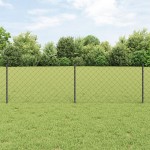vidaXL Îngrădire cu stâlpi Gri 0.6 x 10 m Oțel