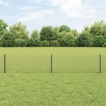 vidaXL Îngrădire cu stâlpi Gri 0.4 x 25 m Oțel vidaXL Îngrădire cu stâlpi Gri 0.4 x 25 m Oțel